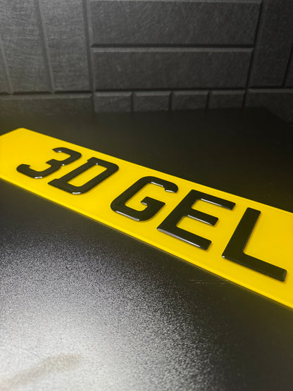 3D Gel Number Plates – Gloss Raised Finish | Road Legal UK