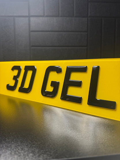 3D Gel Number Plates – Gloss Raised Finish | Road Legal UK
