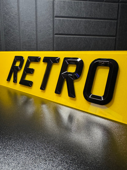 Retro Bevelled Number Plates – Diamond Cut 4D Finish | Premium UK Plates