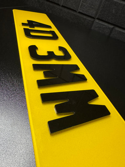 4D Number Plates (3mm) – Precision Cut Acrylic | Road Legal UK